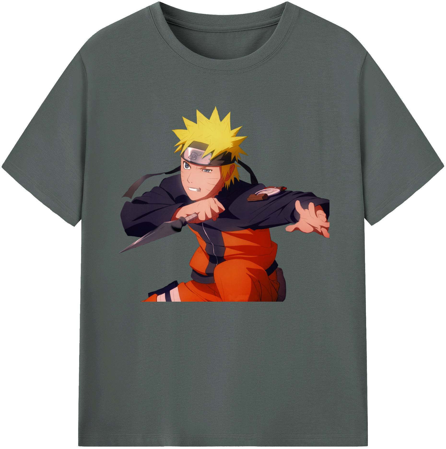 （画像用） NARUTO -ナルト- うずまき ナルト Uzumaki Naruto 綿100％ メンズ半袖Tシャツ｜肌触りやわらか＆通気性
